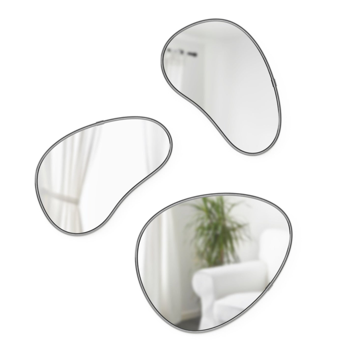 Hubba Pebble Wall Mirrors, Set of 3